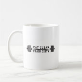 Mug Mangez propre, train sec - Exercice Inspirational (Gauche)
