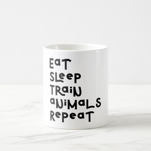 Mug Mangez Sleep Animal Train Répéter Slogan Motivatio (Centre)