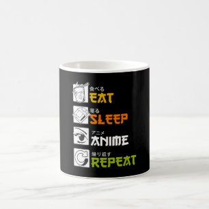 Mug Mangez Sleep Anime Répéter l'idée cadeau Cospla