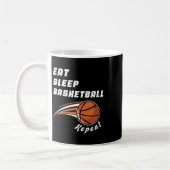 Mug Mangez Sleep Basketball Répéter Funny (Gauche)