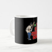 Mug Mangez Sleep Cricket Retro Cricket Ball Sport Joue (Devant gauche)