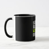 Mug Mangez Sleep Exercice Répétez Funny Travaillez deh (Gauche)