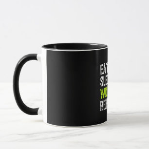 Mug Mangez Sleep Exercice Répétez Funny Travaillez deh
