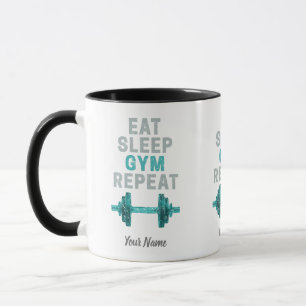 Mug Mangez Sleep Gym Répéter Gymnastique Vintage Pour
