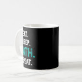 Mug Mangez Sleep Math Répéter Funny Math Enseignant Ca (Devant gauche)