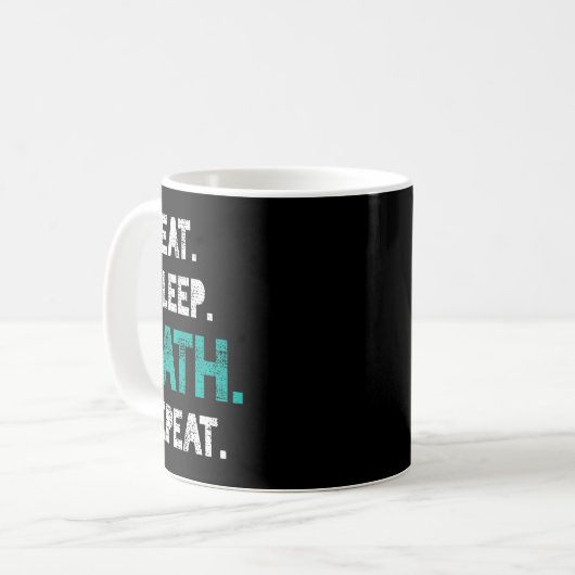 Mug Mangez Sleep Math Répéter Funny Math Enseignant Ca (Devant gauche)