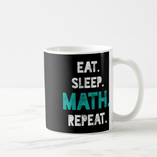 Mug Mangez Sleep Math Répéter Funny Math Enseignant Ca (Droite)