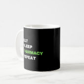 Mug Mangez Sleep Pharmacie Répéter Pharmaciste Technic (Devant gauche)