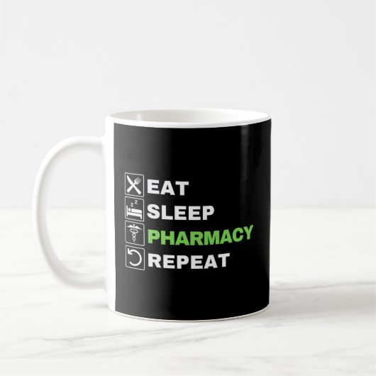 Mug Mangez Sleep Pharmacie Répéter Pharmaciste Technic (Gauche)