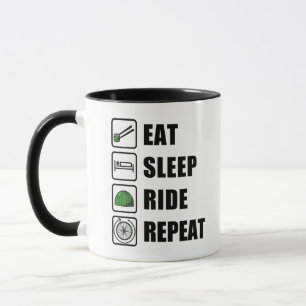 Mug Mangez Sleep Ride Répéter Enregistrer Z City Comba