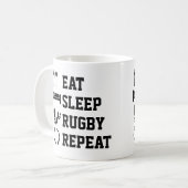 Mug Mangez Sleep Rugby Repeat Sport (Devant gauche)