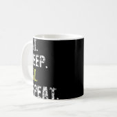 Mug Mangez Sleep Ski Repeat - Fun Skiing Cadeau (Devant gauche)