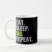 Mug Mangez Sleep Ski Répéter Ski Skier Amateur de ski  (Gauche)