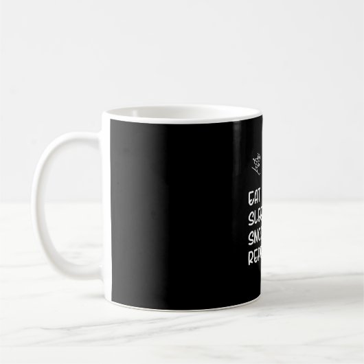 Mug Mangez Sleep Snow Ski Répéter (Gauche)