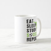 Mug Mangez Sleep Study Soccer Répéter Garçon Soccer Jo (Devant droit)