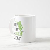 Mug Mangez Sleep Study Soccer Répéter Garçon Soccer Jo (Devant gauche)