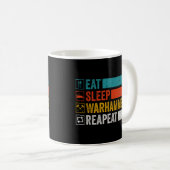 Mug Mangez Sleep Warhammers Répéter Gamer Retro Video  (Devant droit)