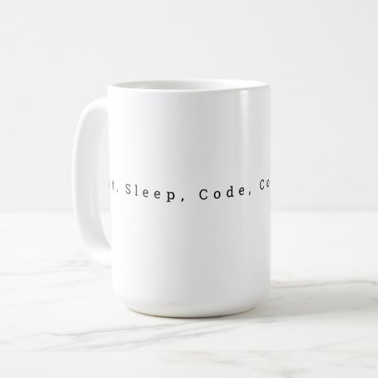 Mug Mangez, Sommeil, Code, Commit, Répéter la coupe (Devant gauche)