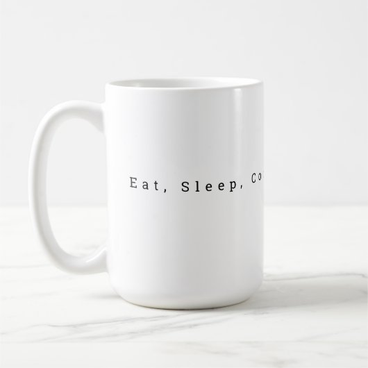 Mug Mangez, Sommeil, Code, Commit, Répéter la coupe (Gauche)