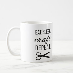 Mug Mangez. Sommeil. Métier. Répétition. Café et p