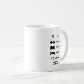 Mug Mangez. Train. Étude. Sommeil. Répétition. Ne (Devant droit)