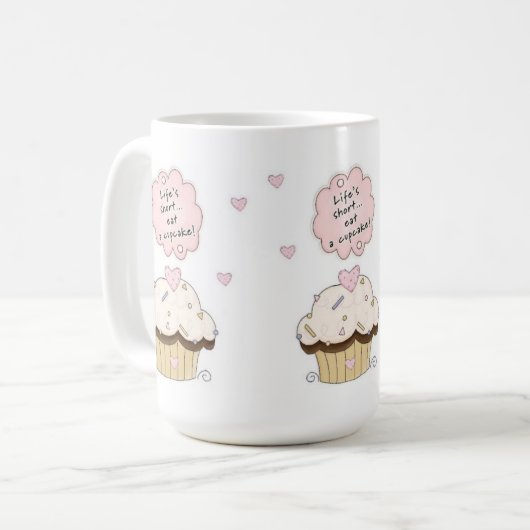 Mug Mangez un petit gâteau (Devant gauche)