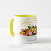 Mug Mangez vos Légumes Citer salade fraîche mélange bo (Devant gauche)