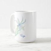 Mug Mangez Yoga Dormir, Fun Dit Aquarelle Dragonfly (Devant gauche)
