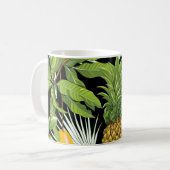 Mug Mango d'ananas : Illustration Vintage noire. (Devant gauche)