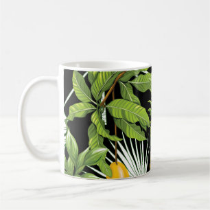 Mug Mango d'ananas : Illustration Vintage noire.