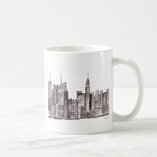 Mug Manhattan New York aquarelle (Droite)