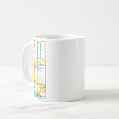 Mug Manhattan New York Nyc Subway Map Retro Rail Trans (Devant gauche)