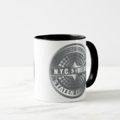 Mug Manhole Staten Island Grey (Devant droit)