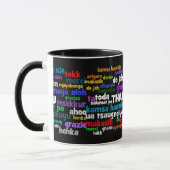 Mug Manières multiples de dire le Merci dans beaucoup (Gauche)