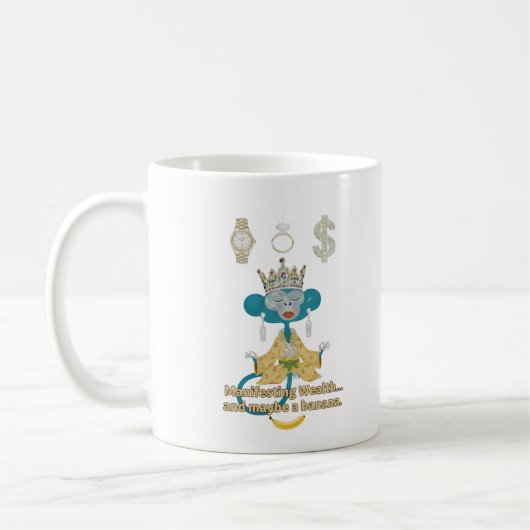 Mug Manifesting Wealth Monkey zen art  (Gauche)