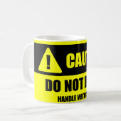 Mug Manipulez avec soin - précaution ! Ne laissez pas (Devant gauche)