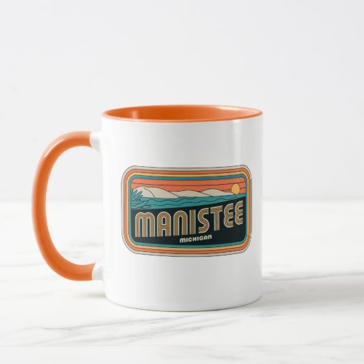 Mug Manistee les années 70 Retro Michigan Vintage (Gauche)