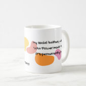 Mug #ManoSays - Witty Line on Socializing Online - (Devant droit)