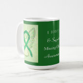 Mug Manque de jambe de ruban de sensibilisation de l'e (Devant gauche)