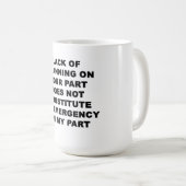 Mug Manque de planification (Devant droit)