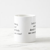 Mug Manque de planification de votre part drôle Humour (Centre)