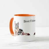 Mug Man's Beste Vrienden Duitse Herder Mok (Voorkant links)