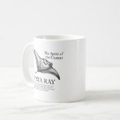 Mug Manta Ray - L'esprit du courant vintage (Devant gauche)
