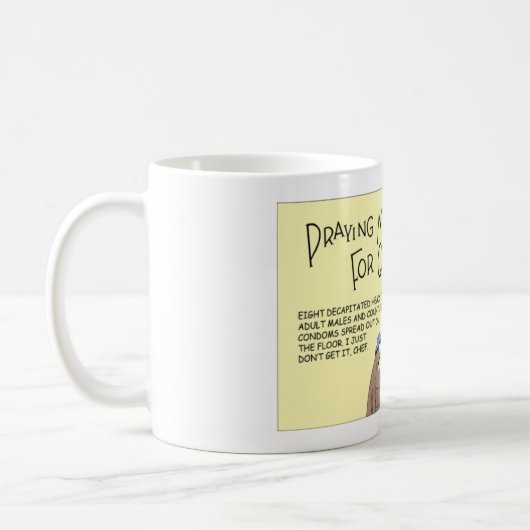 Mug Mante de prière Recherchée pour l'interrogation (Gauche)