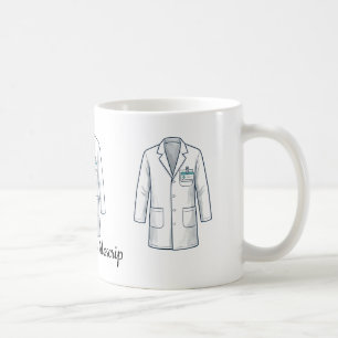 Mug Manteau blanc de médecin avec badge d'identificati