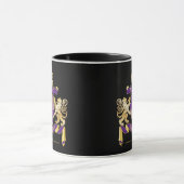 Mug Manteau de bouclier d'or de lion d'emblème de (Centre)