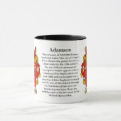 Mug Manteau de famille d'Adamson des bras (Centre)