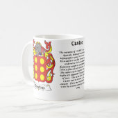 Mug Manteau de famille de Castro des bras sur une (Devant gauche)