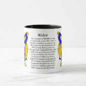 Mug Manteau de famille de cavalier des bras (Centre)