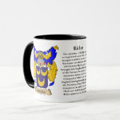 Mug Manteau de famille de cavalier des bras (Devant gauche)